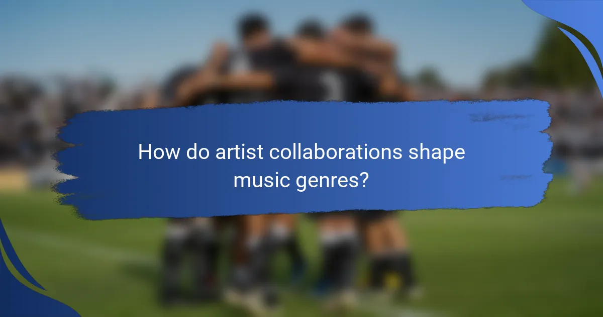 How do artist collaborations shape music genres?