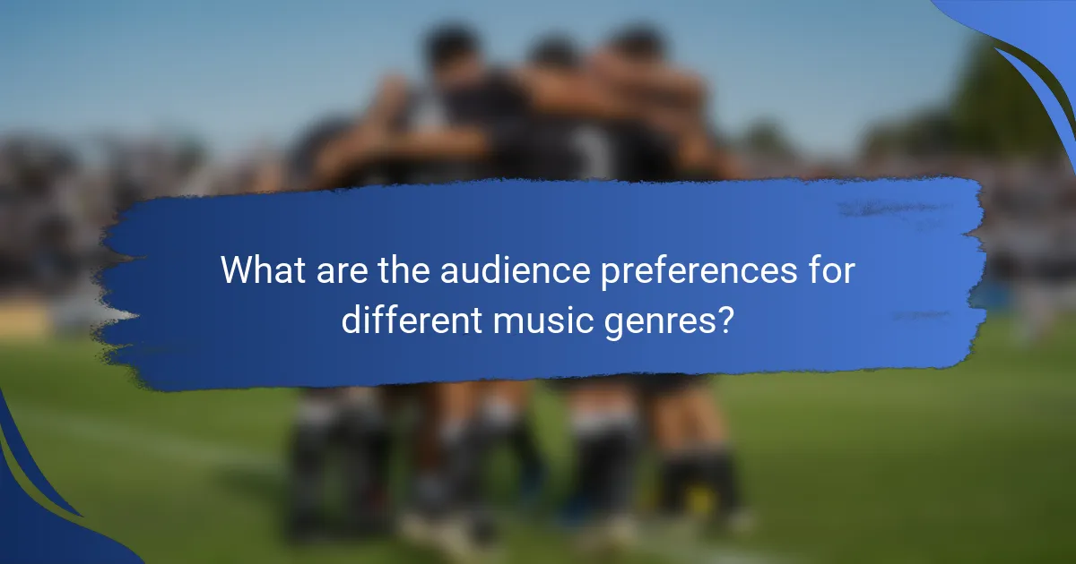 What are the audience preferences for different music genres?