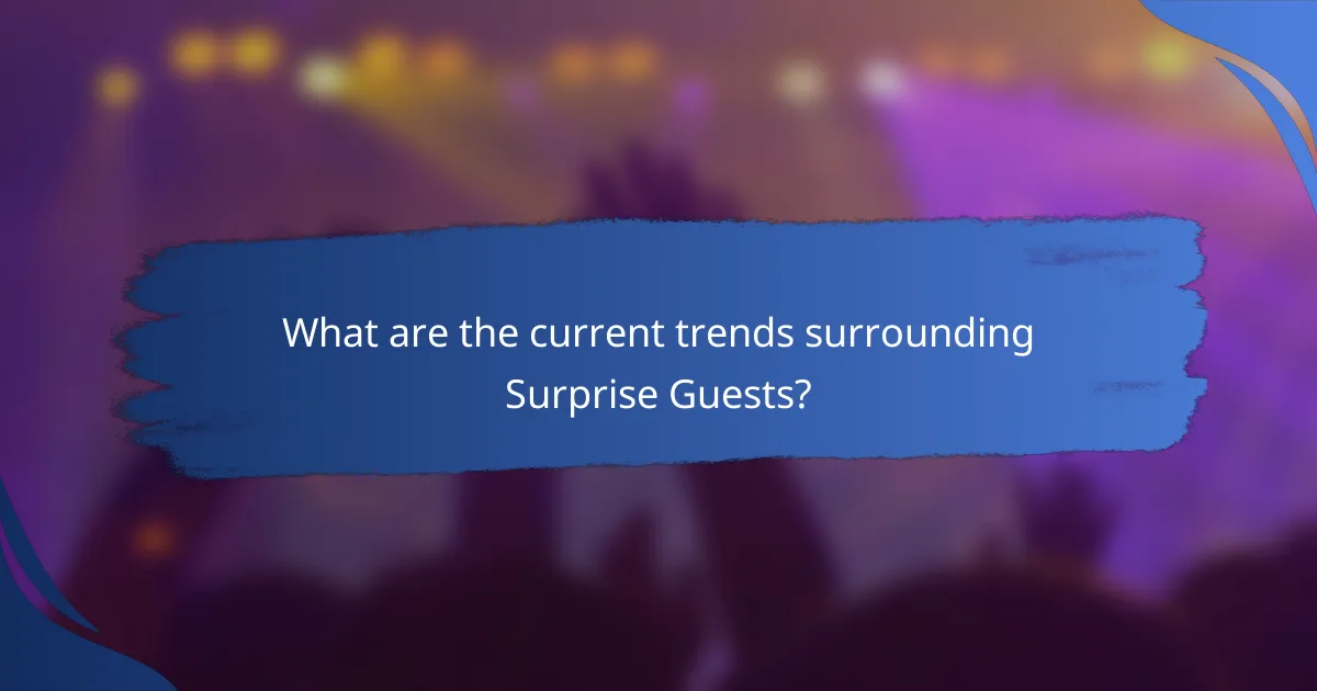 What are the current trends surrounding Surprise Guests?