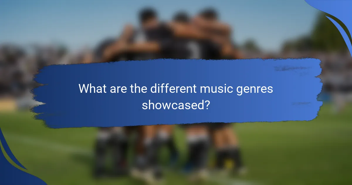 What are the different music genres showcased?