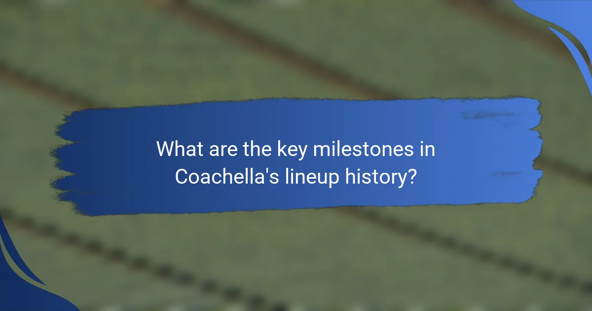 What are the key milestones in Coachella's lineup history?