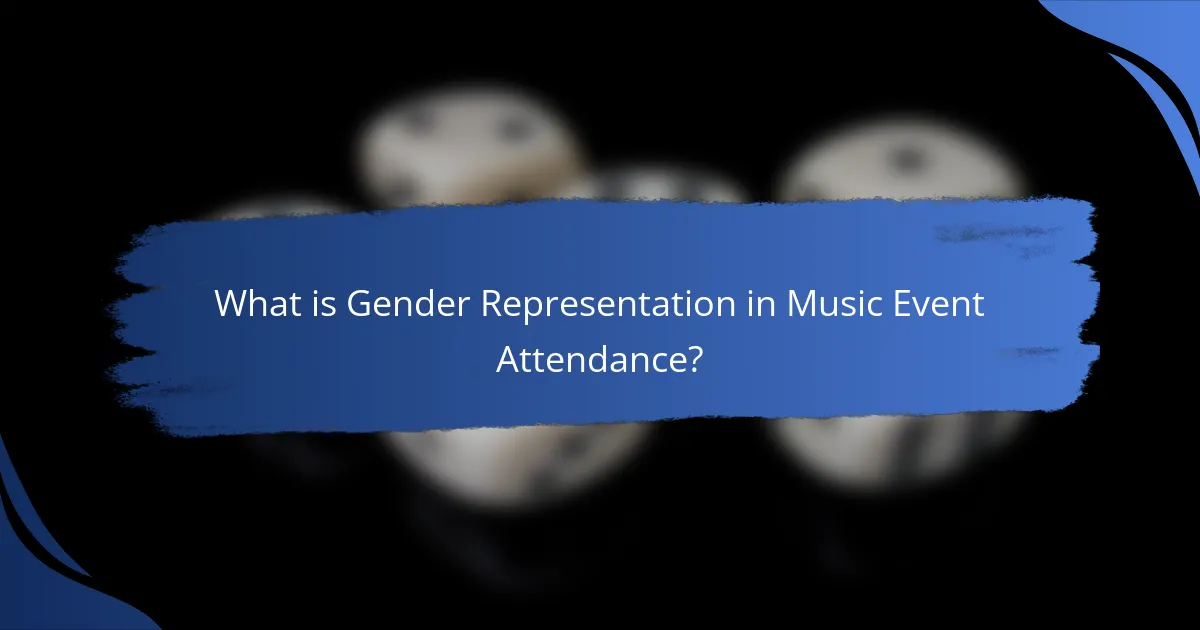 What is Gender Representation in Music Event Attendance?