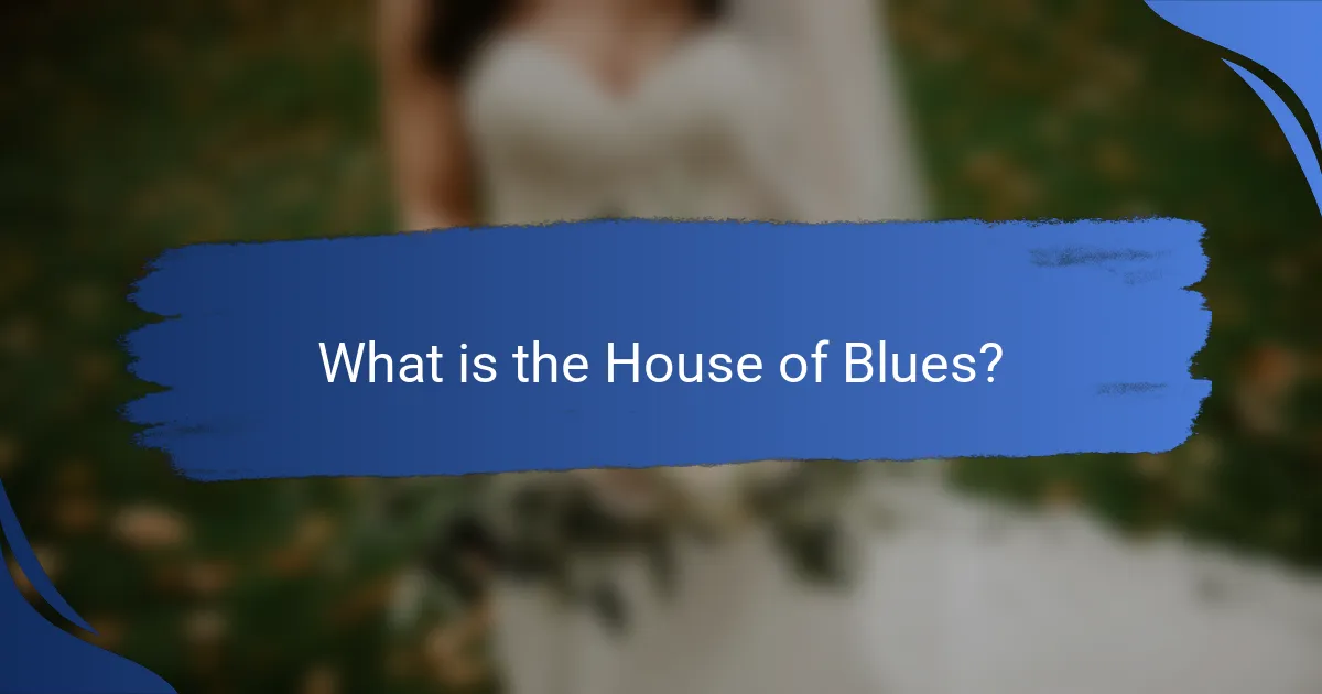 What is the House of Blues?