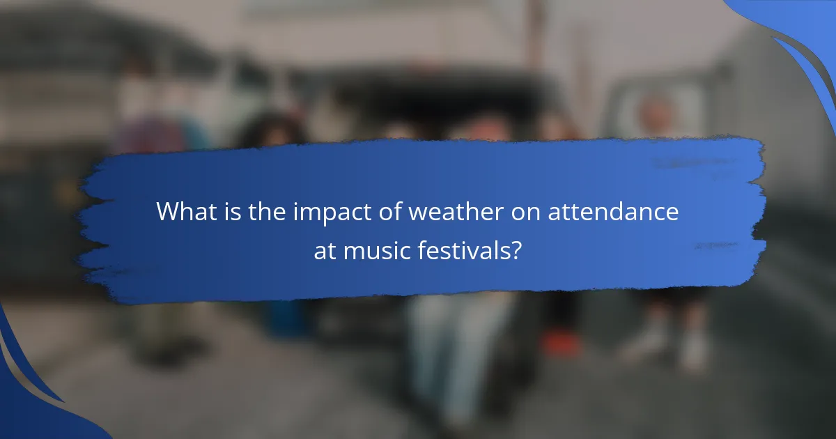 What is the impact of weather on attendance at music festivals?