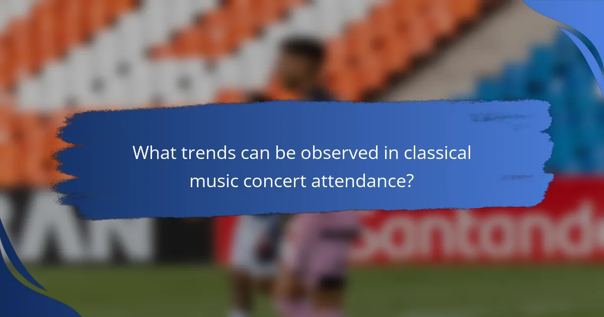 What trends can be observed in classical music concert attendance?