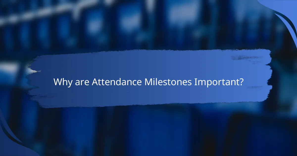 Why are Attendance Milestones Important?